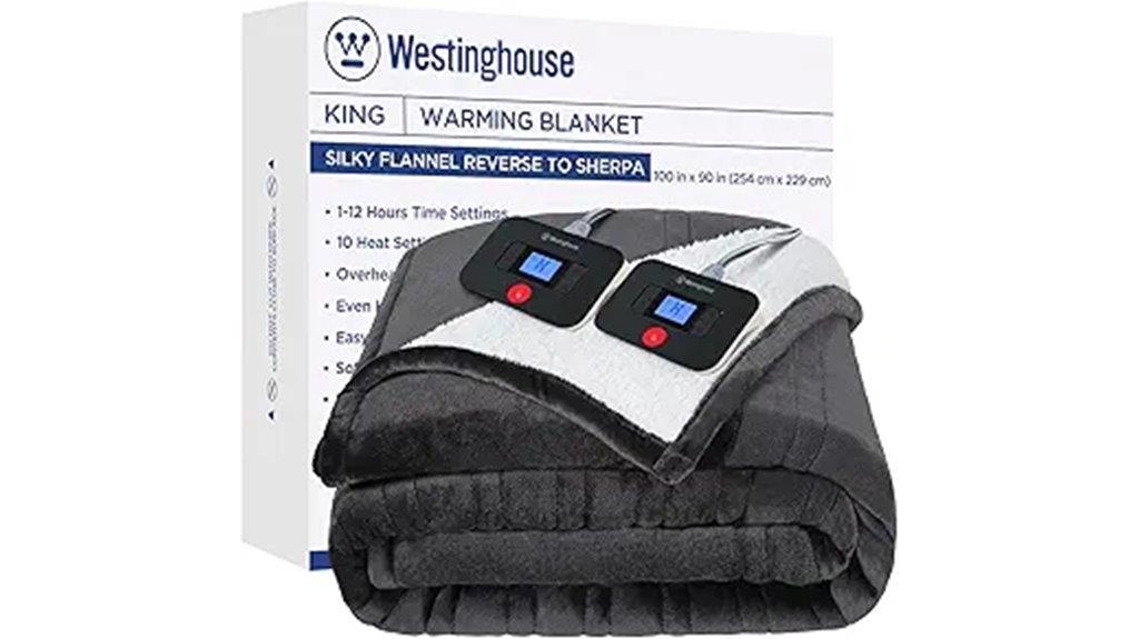 heated blanket with timers