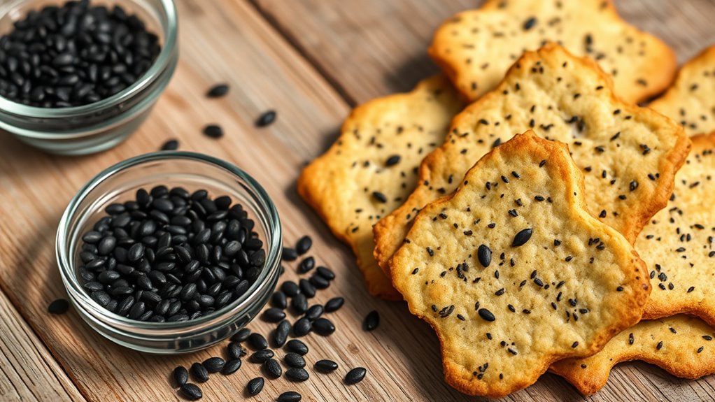 homemade gluten free chia crackers