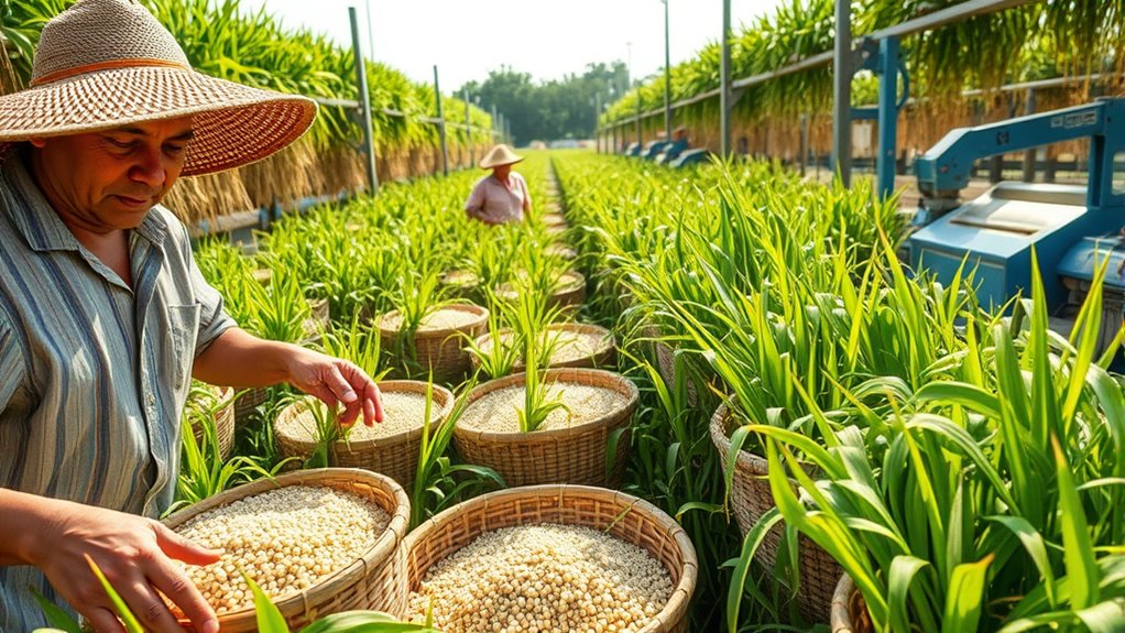 meticulous farming and harvesting