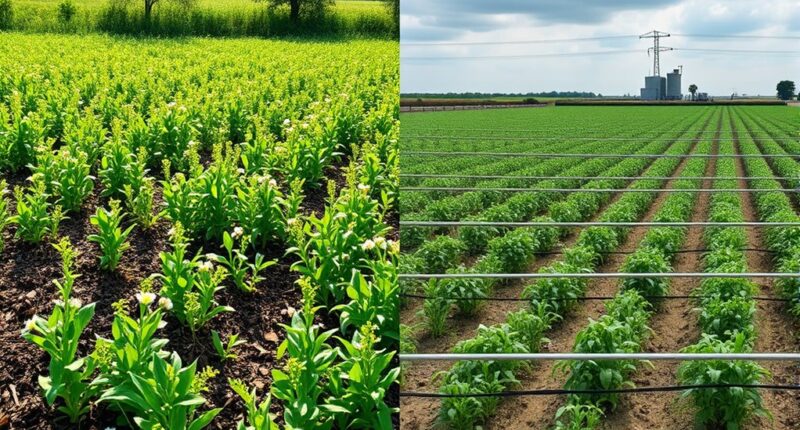 organic vs conventional farming