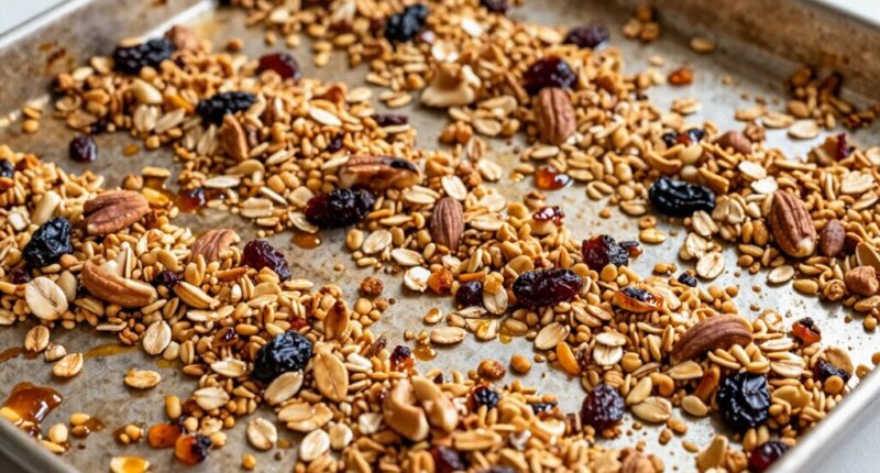 baking sheet influences granola