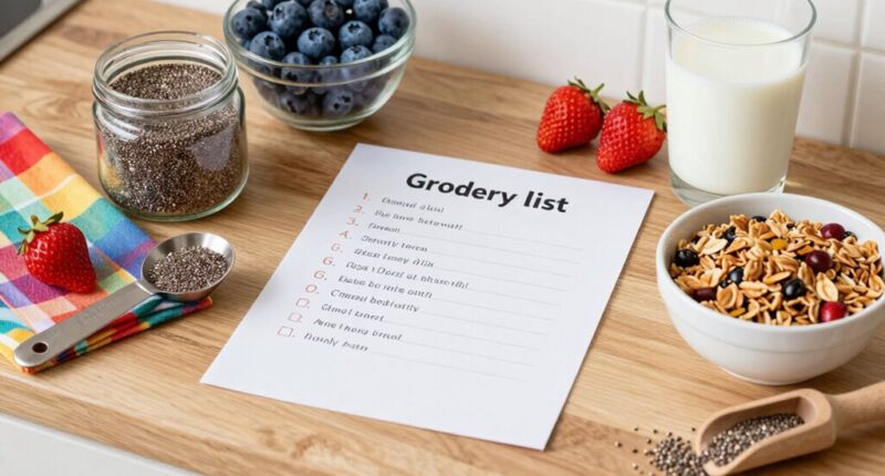 chia seed grocery planning