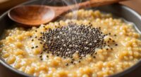 chia seeds in porridge