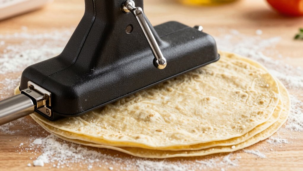 consistent gluten free tortilla pressing