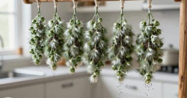 dry chia seed heads carefully