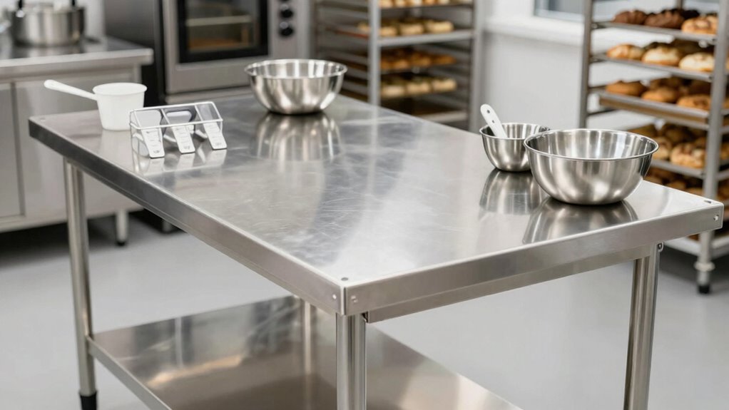 efficient organized baking workspace