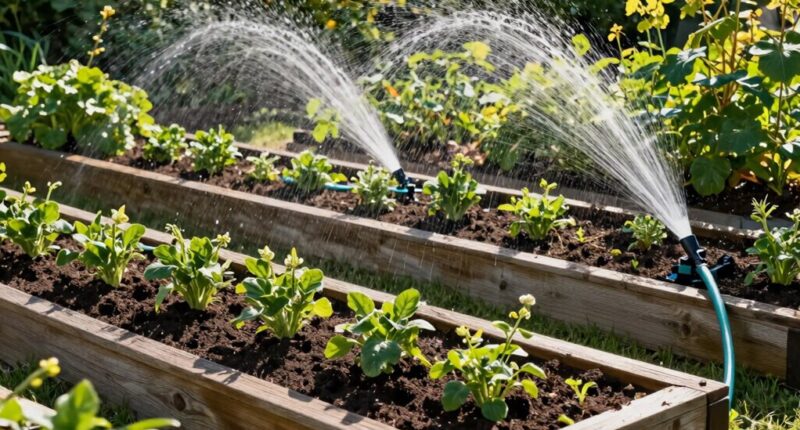 efficient watering for raised beds