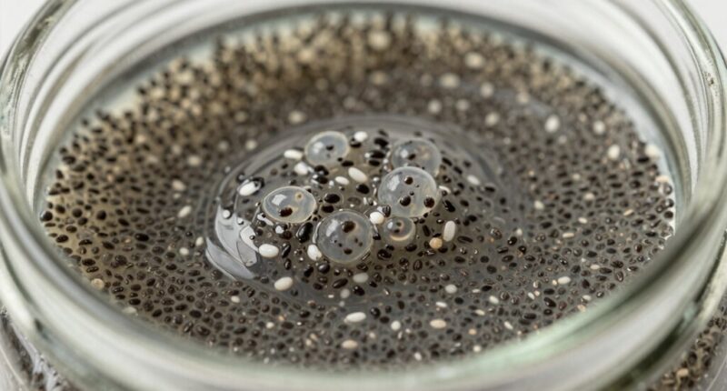 gelatinous over soaked chia seeds