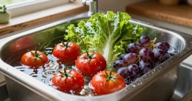 homegrown produce cleaning tips