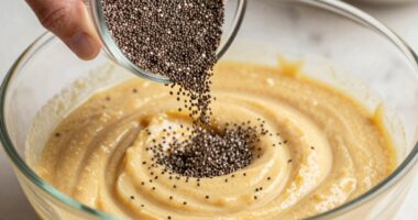 incorporate chia seeds evenly