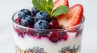 layered chia parfait textures