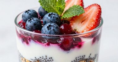 layered chia parfait textures