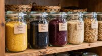 organize seeds and grains