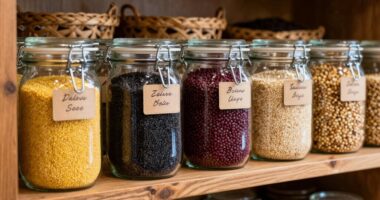 organize seeds and grains