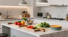 organized cooking workspace flow