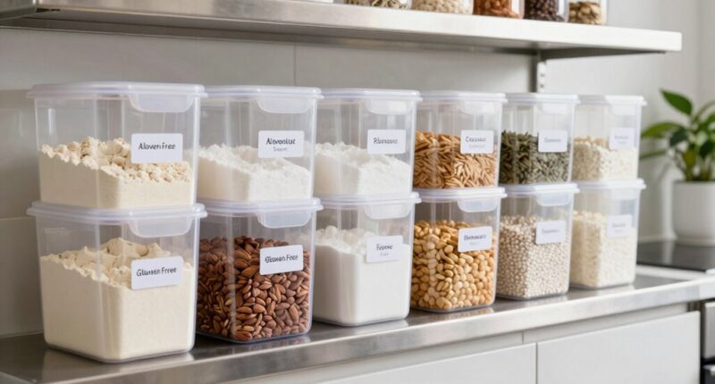 organized gluten free ingredients