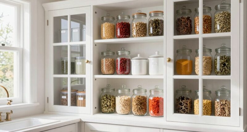 organized healthy kitchen storage
