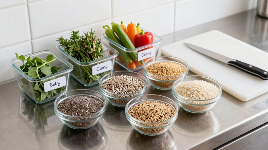 organized hygienic prep station