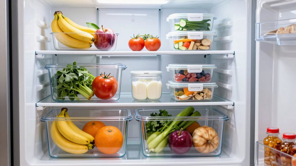 organized labeled fridge efficiency