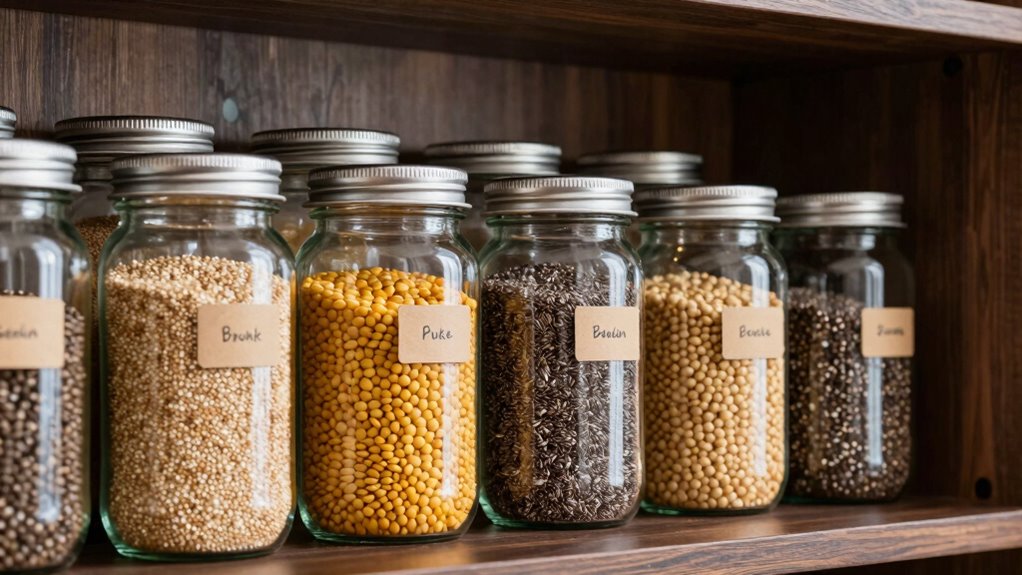 organized seed and grain storage