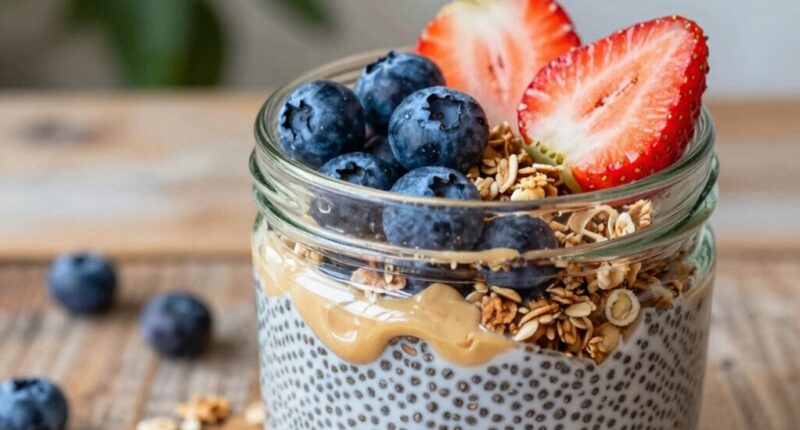 vegan chia breakfast jars