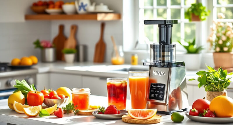 Fresh Summer Juices with Ninja NeverClog Cold Press Juicer