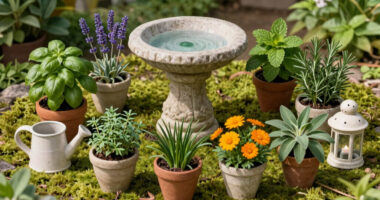 Plant These 8 Herbs Around Your Bird Bath to Encourage More Birds and Deter Pests