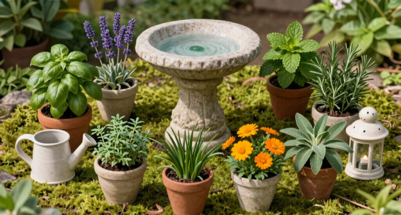 Plant These 8 Herbs Around Your Bird Bath to Encourage More Birds and Deter Pests