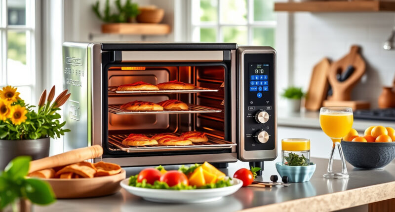 Summer Grilled Veggie Pizza with Ninja Foodi XL Pro Air Oven