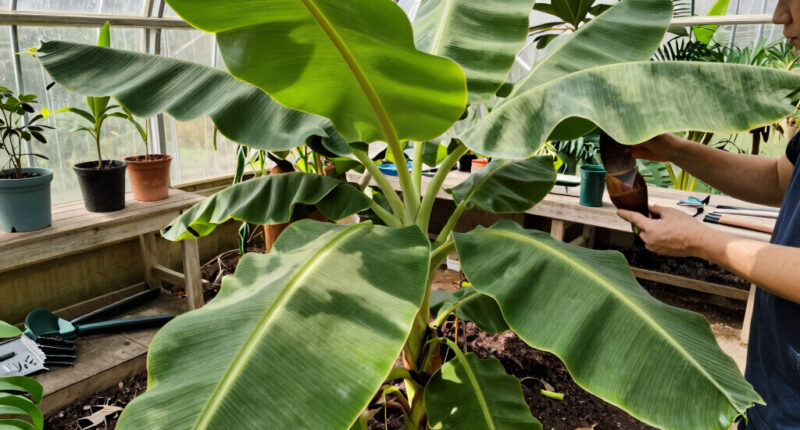 Bananas Sprout In Rayleigh Garden UK After 15 Years
