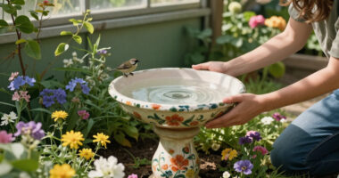 DIY A Border Bird Bath For A Flurry Of Flowers And Feathered Friends This Summer