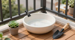 Want A Bird Bath, But Only Have A Small Balcony? These Cute Clip-On Options Fit Over A Railing & Work With Any Budget