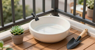 Want A Bird Bath, But Only Have A Small Balcony? These Cute Clip-On Options Fit Over A Railing & Work With Any Budget