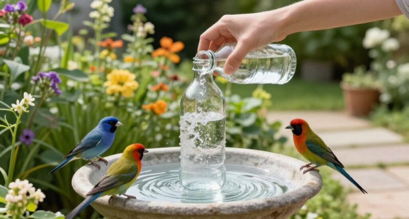 Want To Attract More Backyard Birds? This Easy Bird Bath Bottle Dripper Trick Is All You Need