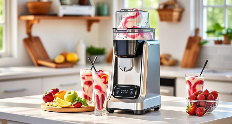 Beat the Heat with the Ninja NC701 Swirl Ice Cream Maker for Summer Pool Parties