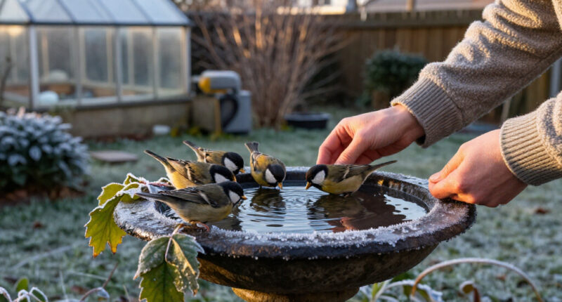 Wildlife Experts Say This Clever Gadget Will Stop Your Bird Bath From Freezing Over This Winter – It’s A Fuss-free Way To Support Birds In Cold Weather